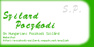 szilard poczkodi business card