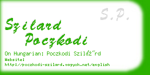 szilard poczkodi business card